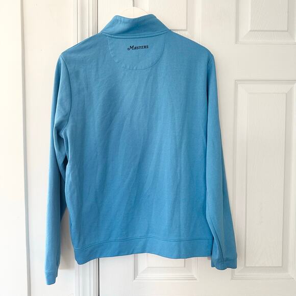 Masters Tech Blue Quarter Zip Performance Long Sleeve Pullover Small Men Augusta - Picture 10 of 10